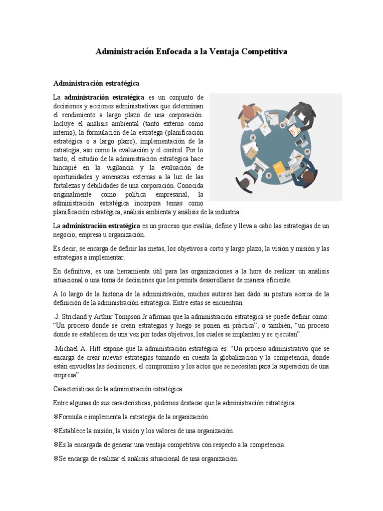 Administración para Ventaja Competitiva | PDF | Ventaja competitiva ...