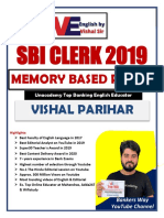 Sbi Clerk 2019: Memory Based Paper