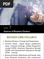 DEY's B.ST Ch8Sources of Business Finance PPTs As Pe