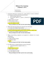 Millimeter-Wave Technology Assignment V (20×1) : Please Go Through Week 5 Slide 5 For Better Understanding