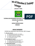 Class 7th Tutorial Cum Assighnment Unit I and II