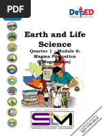 Earth and Life Science: Quarter 1 - 6: Magma Formation Magmatism