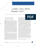 Who Actually Cares About Respite Care?: Personal Perspectives