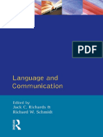Language and Communication - J. C. Richards and R.W. Smith