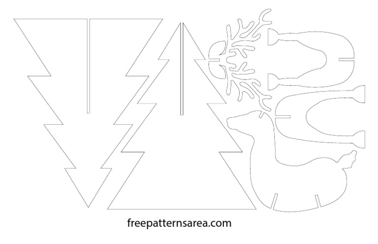 3d Deer Puzzle Craft Idea Cardboard Animal Template PDF