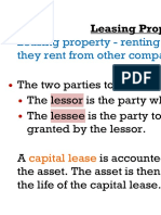 Leasing Property and Accounting for Capital Leases