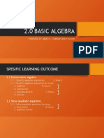 2.0 Basic Algebra