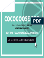COCOGOOSE PRO by ZETAFONTS - Commercial Information