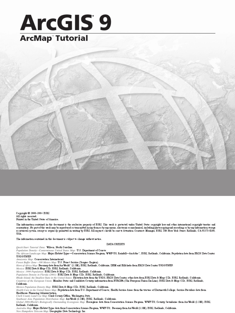 ArcMap Tutorial | PDF | Arc Gis | Esri