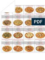 Pizza Menu