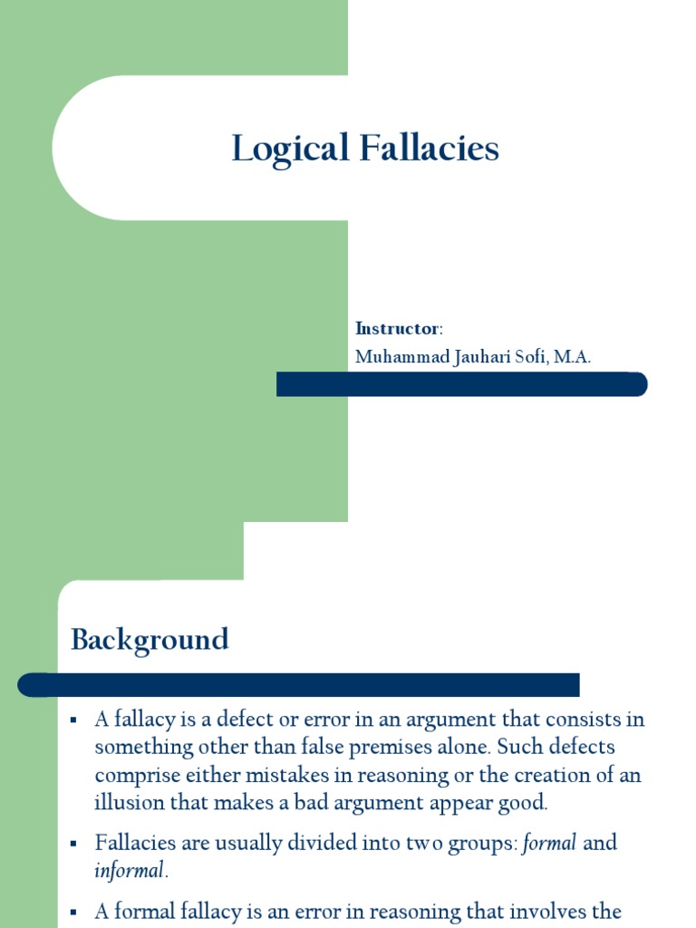 7-8. Logical Fallacies - Review | PDF | Fallacy | Epistemology