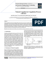 Effectiveness of Natural Coagulant in Coagulation