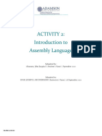 Activity 2: Introduction To Assembly Language: Alcantara, John Joaquin S. (Student's Name) - September 2020