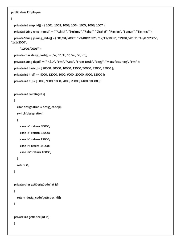 TM - 01 - Employee Information | PDF | Software Development | Computer ...