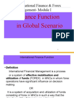 Finance Function in Global Scenrio