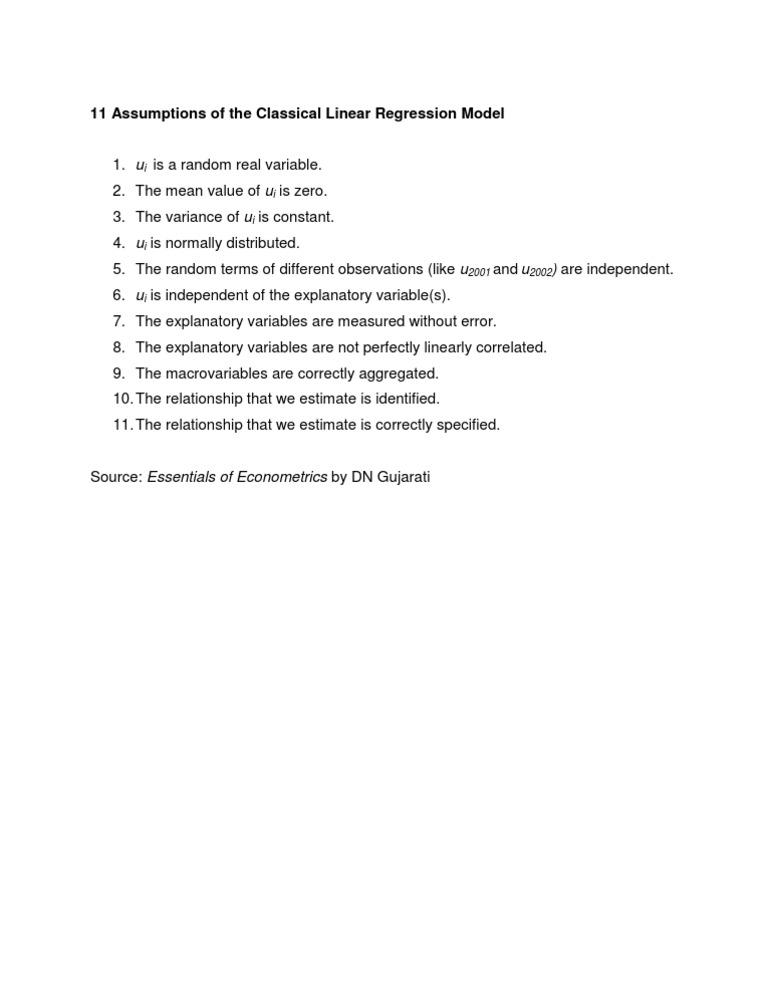 11 Assumptions | PDF | Science & Mathematics
