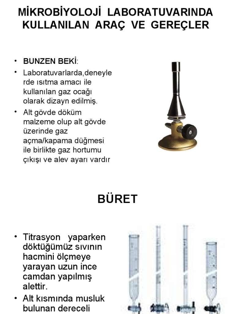Mikro Lab Inda Kullanilan Arac Ve Gerecler