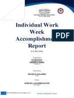 Individual Work Week Accomplishment: Division of Batangas