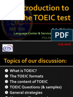 Introduction To The TOEIC Test: Language Center & Service (UPT Bahasa)