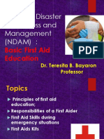 Ational Disaster Awareness and Management (NDAM) :: Basic First Aid Education