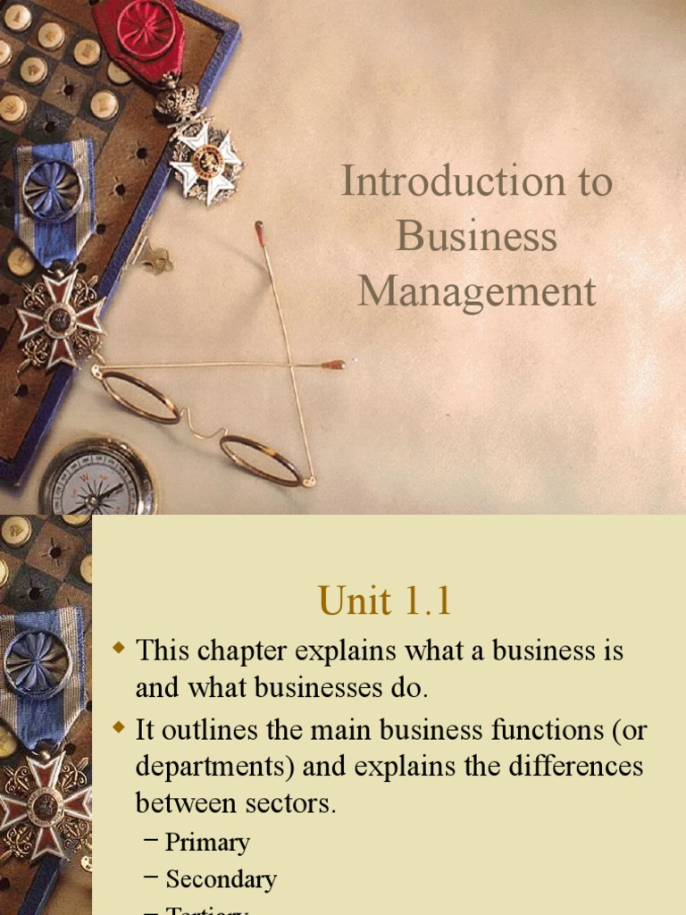 Introduction to Business Management Concepts | PDF | Entrepreneurship ...