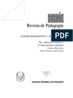 Número Monográfico / TIC y Educación Inclusiva /: Special Issue ICT and Inclusive Education