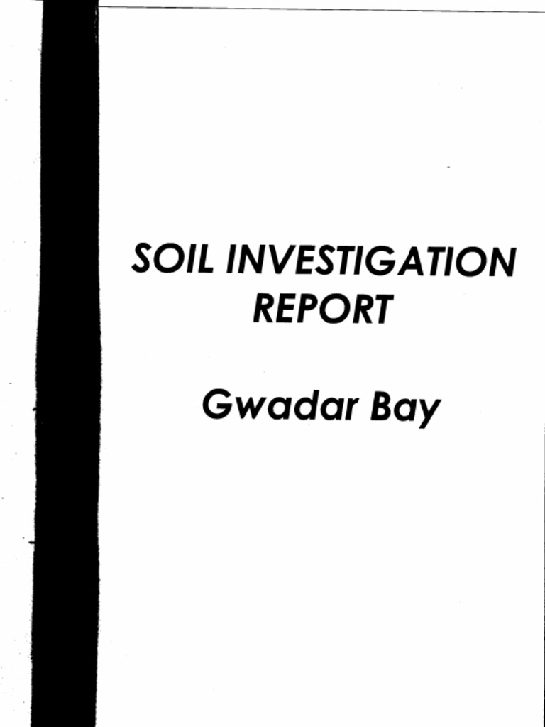 Soil Investigation Report (Gawadar) | PDF