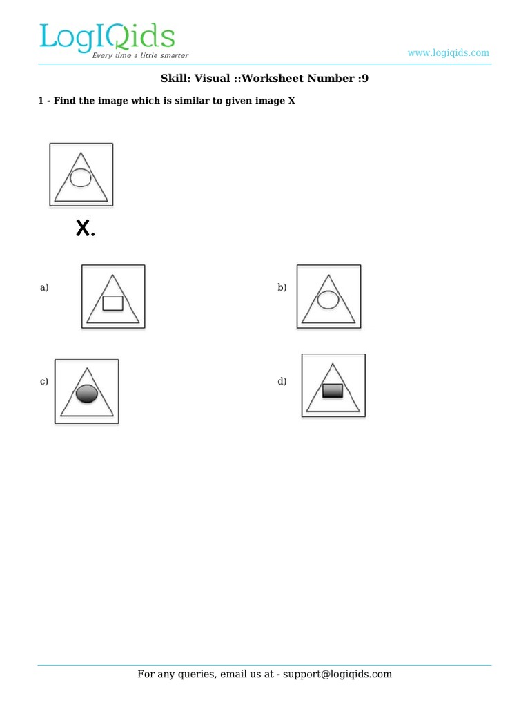 Logiqids Worksheets Senior KG PDF Computing