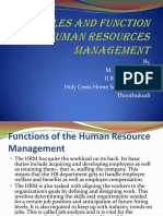 Principles and Function of Human Resources Management