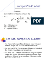 Tes Satu Sampel Chi-Kuadrat