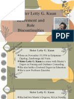 Sister Letty G. Kuan Retirement and Role Discontinuities