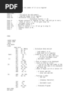 8086 Program To Count The Number of 1's in A Register