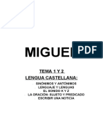 Tema 1 y 2 Lengua