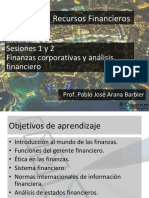 Sesiones 1 y 2 - Finanzas Corporativas y Análisis Financiero