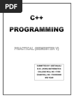 C++ Practicals With Index