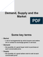 Demand, Supply and The Market