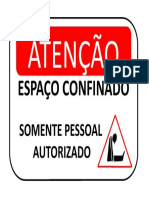 Espaço confinado - Acesso restrito