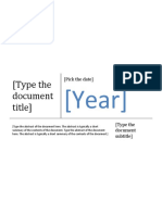 (Type The Document Title) : (Year)