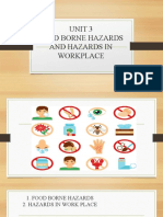 Unit 3 Food Borne Hazards and Hazards in Workplace