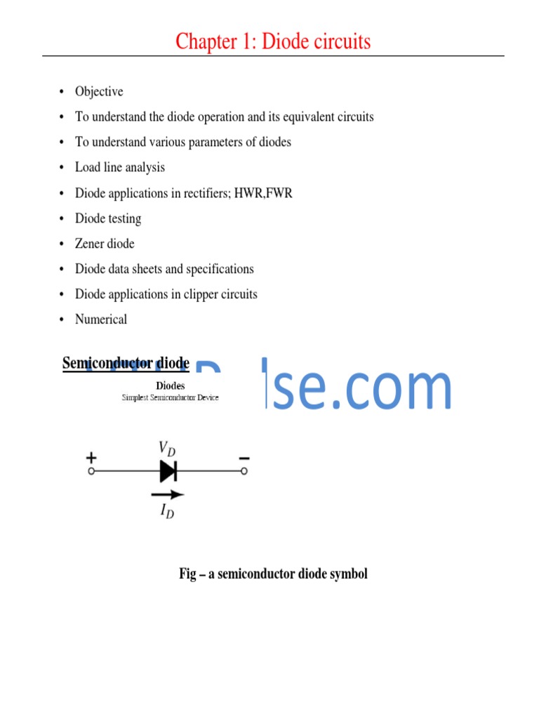 Module 1Chapter 1 Diode Clipping and Clamping PDF PN Junction Diode