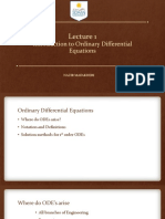 Introduction To Ordinary Differential Equations: Nazir Mafakheri