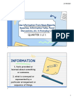 Information Information Information Information: Quarter 1 LC 1