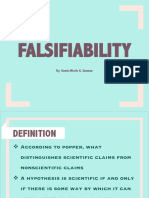 Falsifiability: By: Genria Nicole G. Guzman