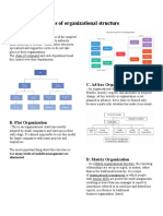 Types of Organizational Structure: A. Line Organization