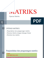 Operasi Matiks