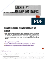 Pananaliksik at Pangangalap NG Datos Report