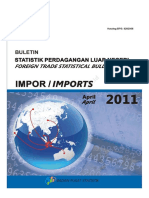 Buletin Statistik Perdagangan Luar Negeri Impor April 2011