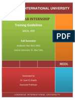 MEDL499 - Medical Lab Internship Program - Guidelines - Fall 2022