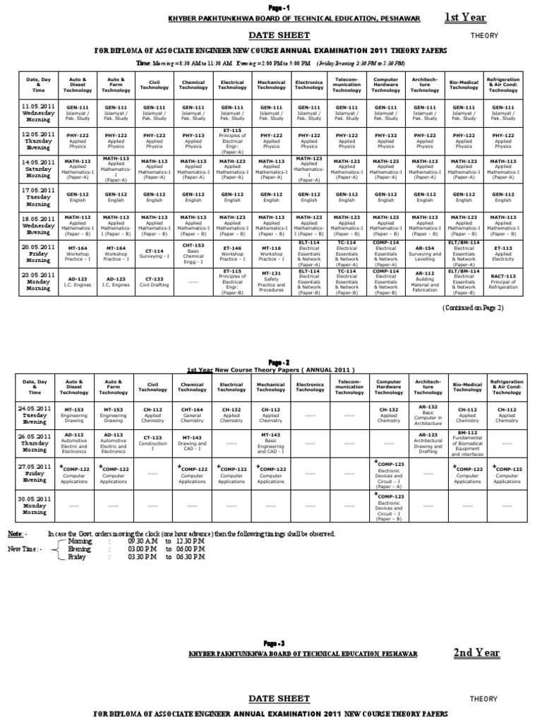 DAT Date Sheet PDF Engineering Electronics