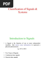 Classification of Signals Systems